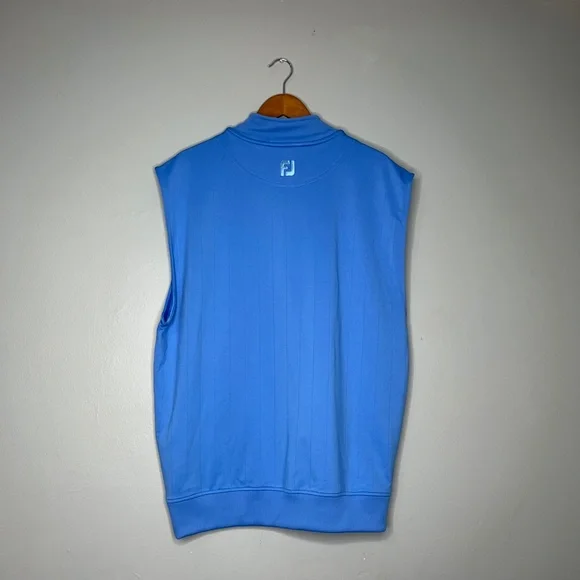 FootJoy Mens Bright Blue Golf Quarter Zip Pullover Vest - Picture 2 of 4